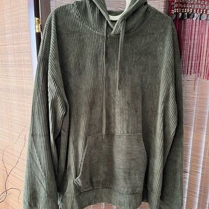 Olive Green Hooded Men's Sweater